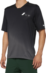 100% Celium Short-Sleeve Jersey - Black/Charcoal - Medium 40011-00001