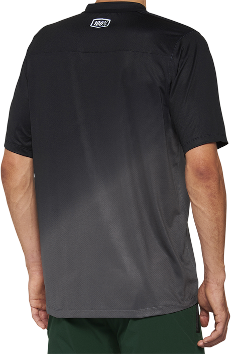 100% Celium Short-Sleeve Jersey - Black/Charcoal - XL 40011-00003