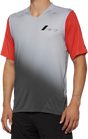 100% Celium Short-Sleeve Jersey - Gray/Racer Red - Small 40011-00010