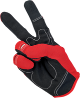 BILTWELL Moto Gloves - Red/White/Blue - Small 1501-1208-002
