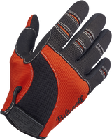 BILTWELL Moto Gloves - Orange/Black - Large 1501-0106-004