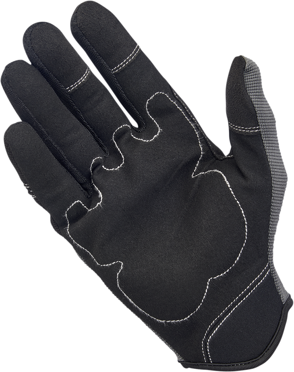 BILTWELL Moto Gloves - Gray/Black - Large 1501-1101-004
