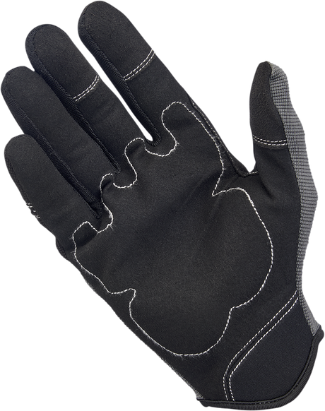 BILTWELL Moto Gloves - Gray/Black - Large 1501-1101-004