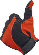 BILTWELL Moto Gloves - Orange/Black - Large 1501-0106-004