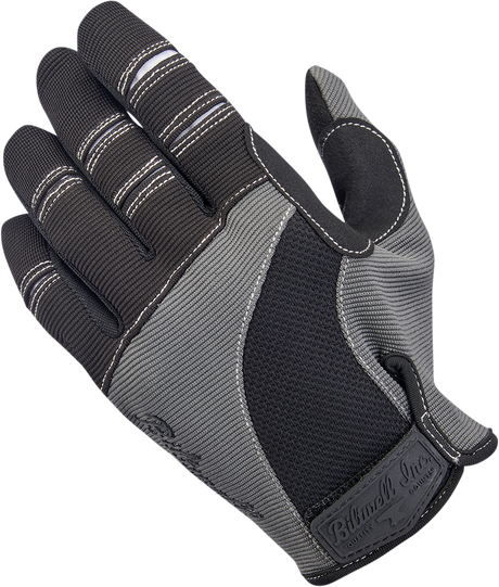 BILTWELL Moto Gloves - Gray/Black - Large 1501-1101-004