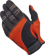 BILTWELL Moto Gloves - Orange/Black - Large 1501-0106-004