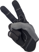 BILTWELL Moto Gloves - Gray/Black - Large 1501-1101-004