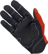 BILTWELL Moto Gloves - Orange/Black - Large 1501-0106-004