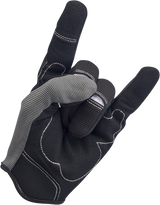 BILTWELL Moto Gloves - Gray/Black - Large 1501-1101-004