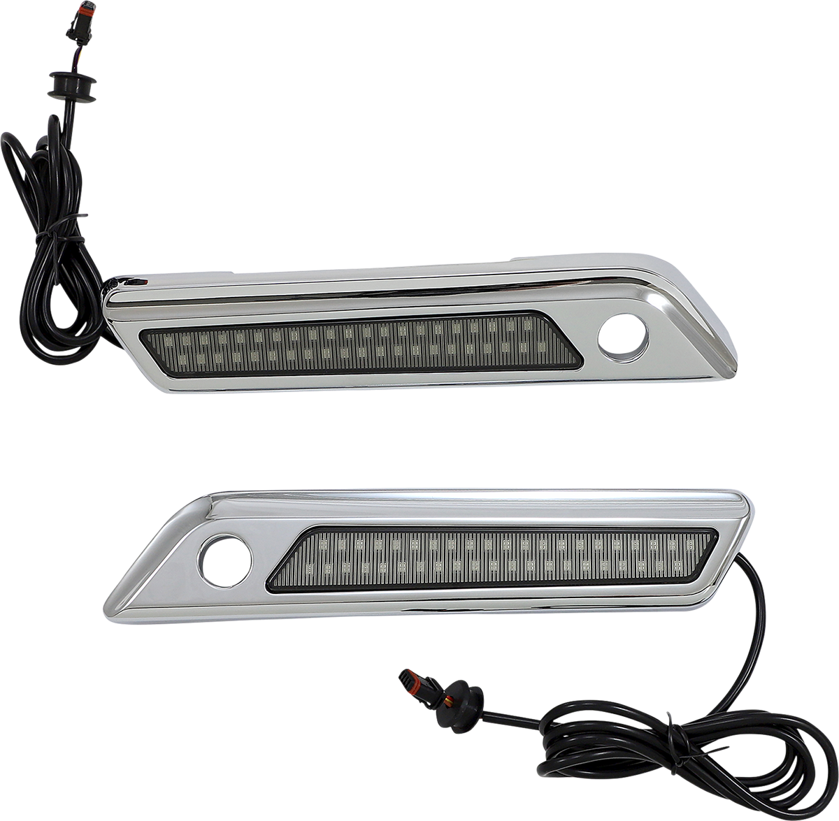 Custom Dynamics Latch Light - Saddlebag - Dual Color - Smoke - Chrome CD-SBL-DC4-SC - Cycle City Outdoors