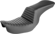 SADDLEMEN Step-Up Seat - Front Tuck-n-Roll - Black - Dyna 806-04-191