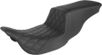 SADDLEMEN Tour Step-Up Seat - Front Lattice Stitch - Black - FL '08-'22 808-07B-192