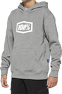 100% Youth Icon Hoodie - Gray - Large 20030-00006 - Cycle City Outdoors