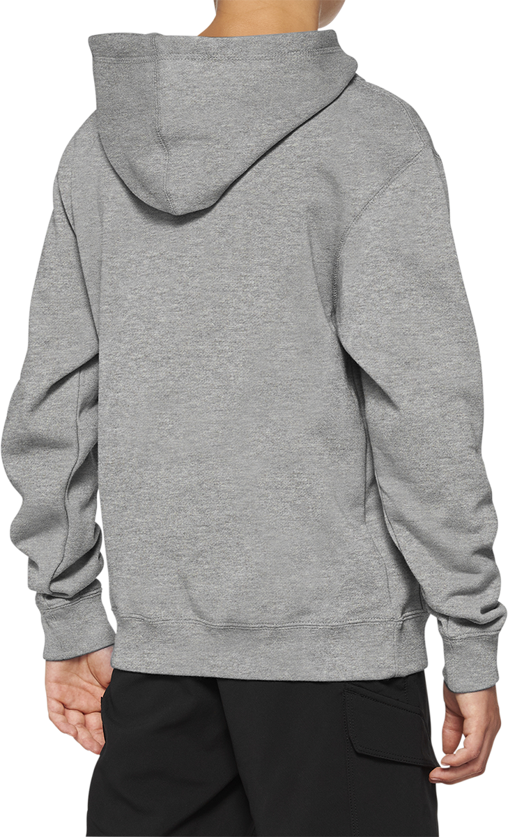 100% Youth Icon Hoodie - Gray - Large 20030-00006 - Cycle City Outdoors
