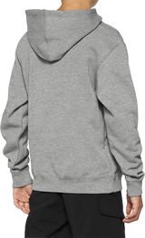 100% Youth Icon Hoodie - Gray - Large 20030-00006 - Cycle City Outdoors