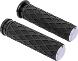 ARLEN NESS Grips - Diamond - Cable - Chrome 500-005