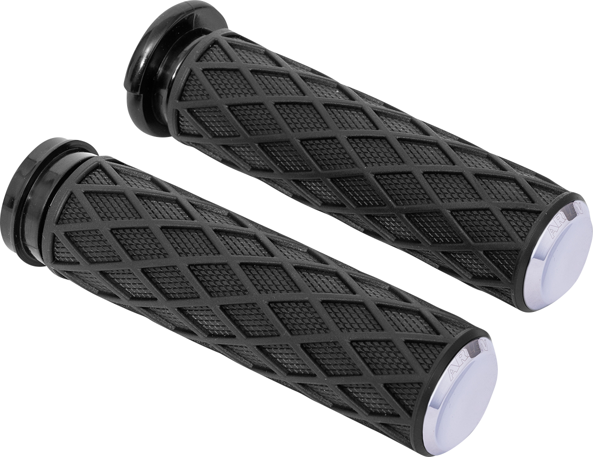 ARLEN NESS Grips - Diamond - TBW - Chrome 500-008