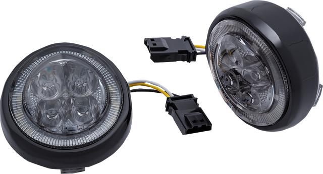 CIRO Turn Signal Insert - Front - Black/Smoke 45623