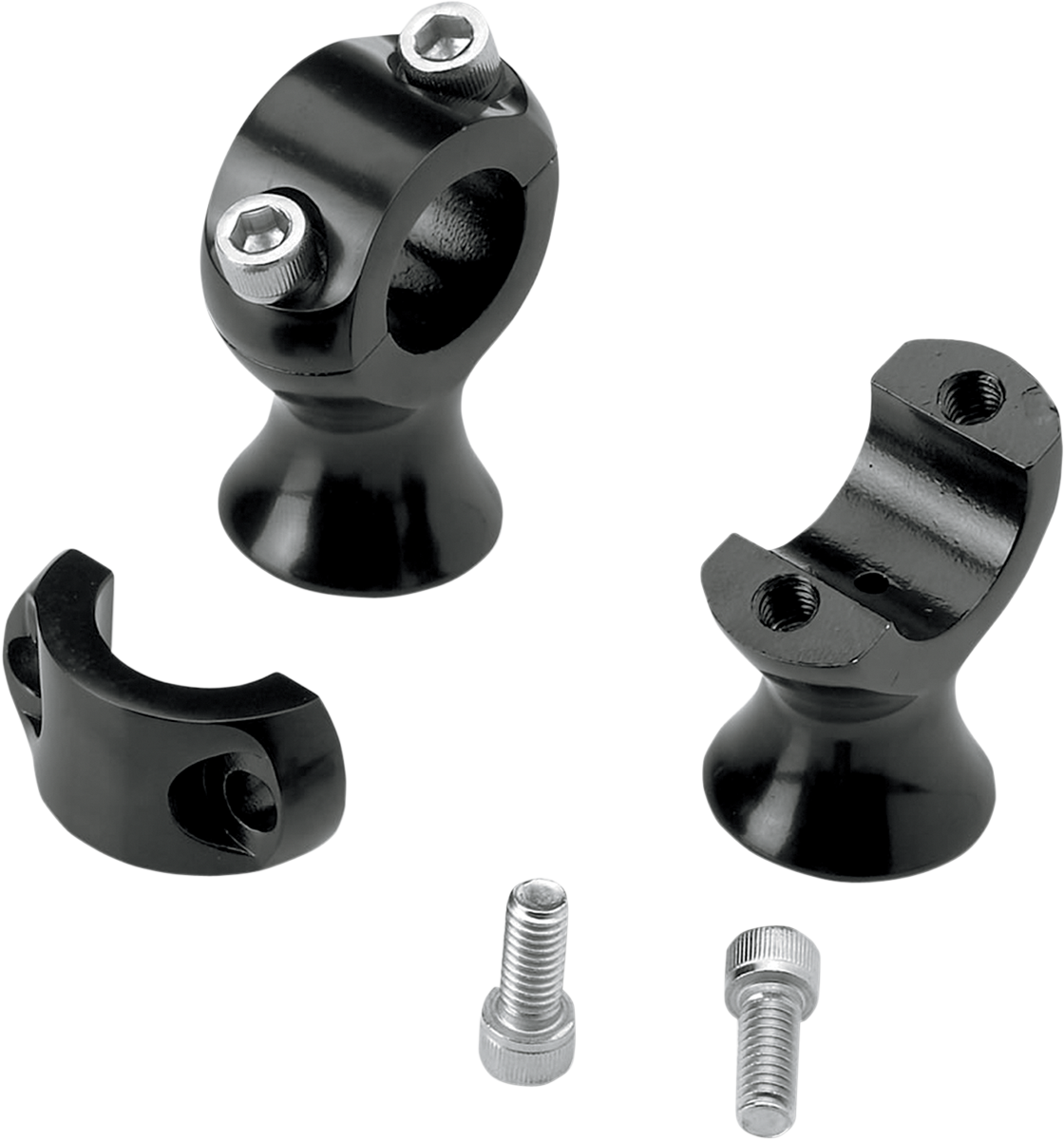 BILTWELL 1-3/4" Slimline Handlebar Risers - Black 6401-201-175