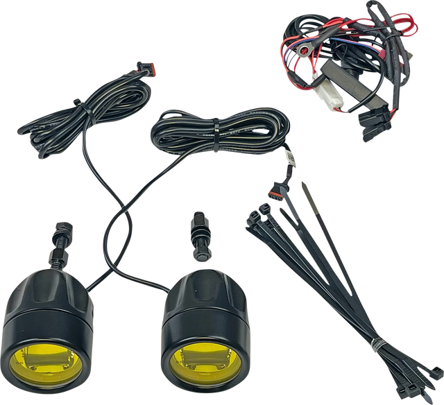 Custom Dynamics Fog Light - Black - Yellow Lens - Universal PB-FOG-UNV-YB - Cycle City Outdoors