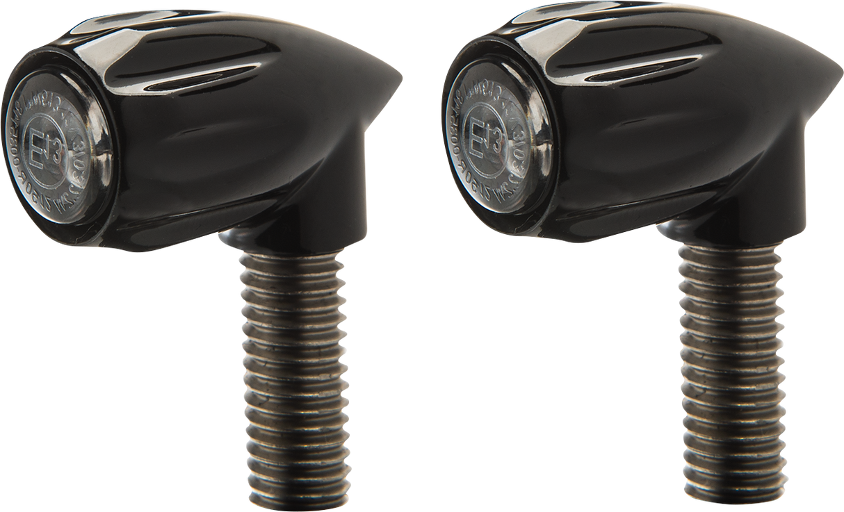 KODLIN USA 3-1 Bullet Rear Indicator Lights - Grooved - Black K68461