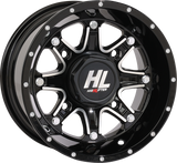 HIGH LIFTER Wheel - HL4 - Front/Rear - Gloss Black w/Machined - 12x7 - 4/110 - 4+3 (+10 mm) 12HL04-1110