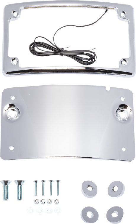 KODLIN USA License Plate Kit - Curved - Chrome KUS20101