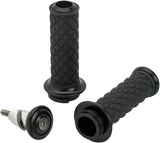 BILTWELL Alumicore Grips - TBW - Black 6605-201-01