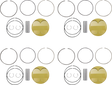 JE PISTONS Piston Kit - 83.00 mm - 13.5:1 CR - Suzuki GSX1300R '99-'07 379437