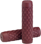 BILTWELL Torker Grips - 1" - Oxblood 6705-0301