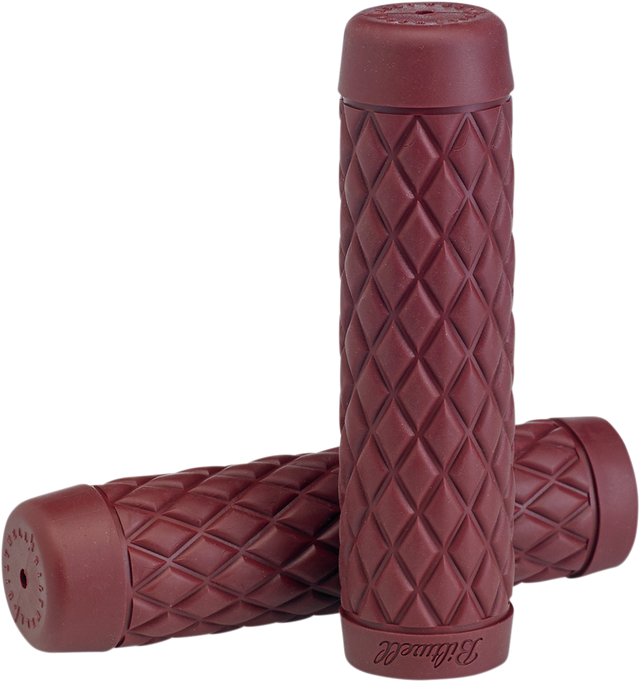 BILTWELL Torker Grips - 1" - Oxblood 6705-0301