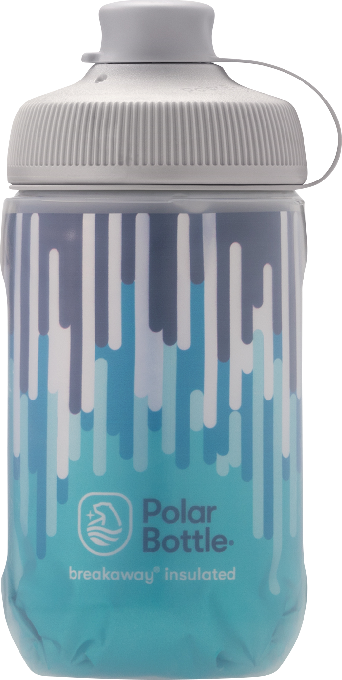 POLAR BOTTLE Breakaway® Muck Insulated Bottle- Zipper - Slate Blue/Turquoise - 12 oz. INB12OZ08MG