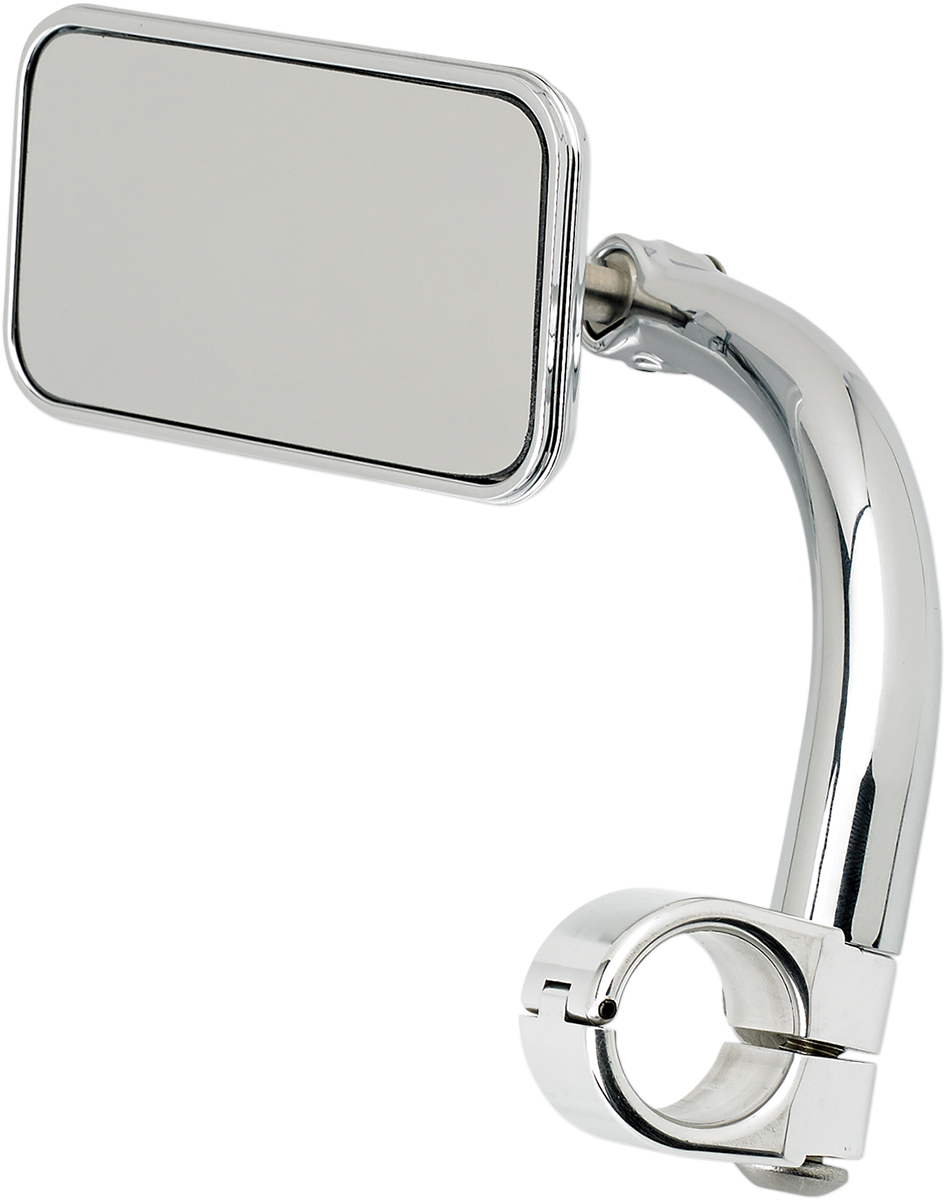 BILTWELL Mirror - Utility - Side View - Rectangle - Clamp-On - Chrome - 7/8" 6502-278-501