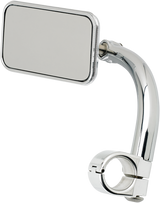 BILTWELL Mirror - Utility - Side View - Rectangle - Clamp-On - Chrome - 7/8" 6502-278-501