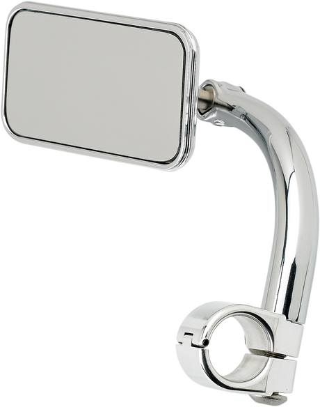 BILTWELL Mirror - Utility - Side View - Rectangle - Clamp-On - Chrome - 7/8" 6502-278-501