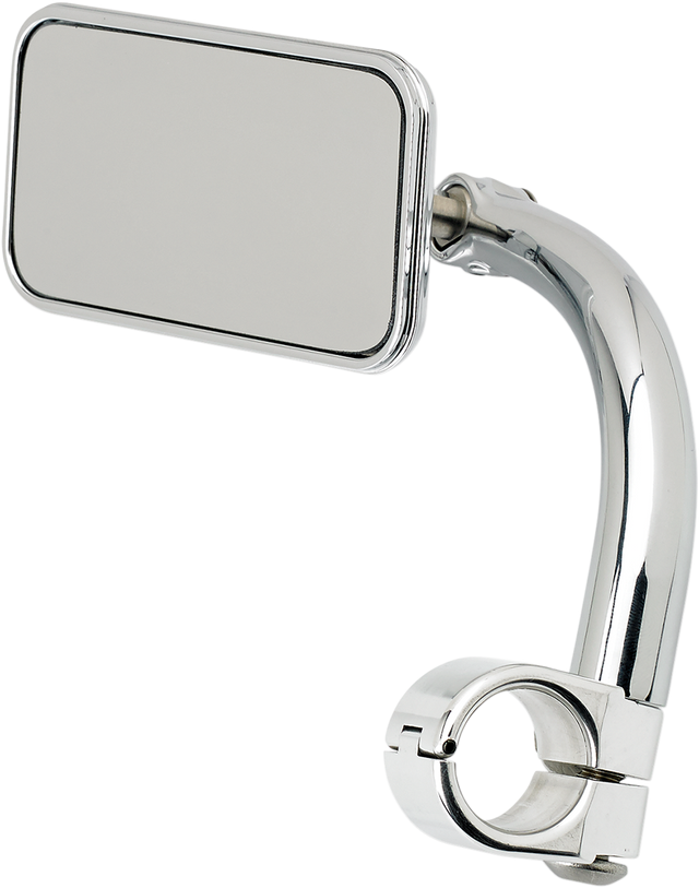 BILTWELL Mirror - Utility - Side View - Rectangle - Clamp-On - Chrome - 7/8" 6502-278-501