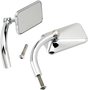 BILTWELL Mirrors - Utility - Side View - Rectangle - Perch - Chrome - Pair 6502-200-502