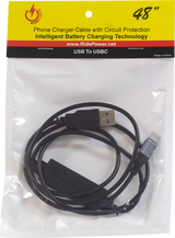 RIDEPOWER USB to USB-C Cable - Charger - Single-End - 4' 1248USBUSBC4FT