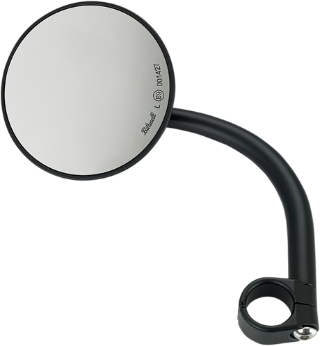 BILTWELL Mirror - Utility - Side View - Round - Clamp-On - Black - 1" 6503-501-131