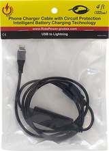 RIDEPOWER USB to Lightning Cable - Charger - Single-End - 4' RP1248USBLHT4FT