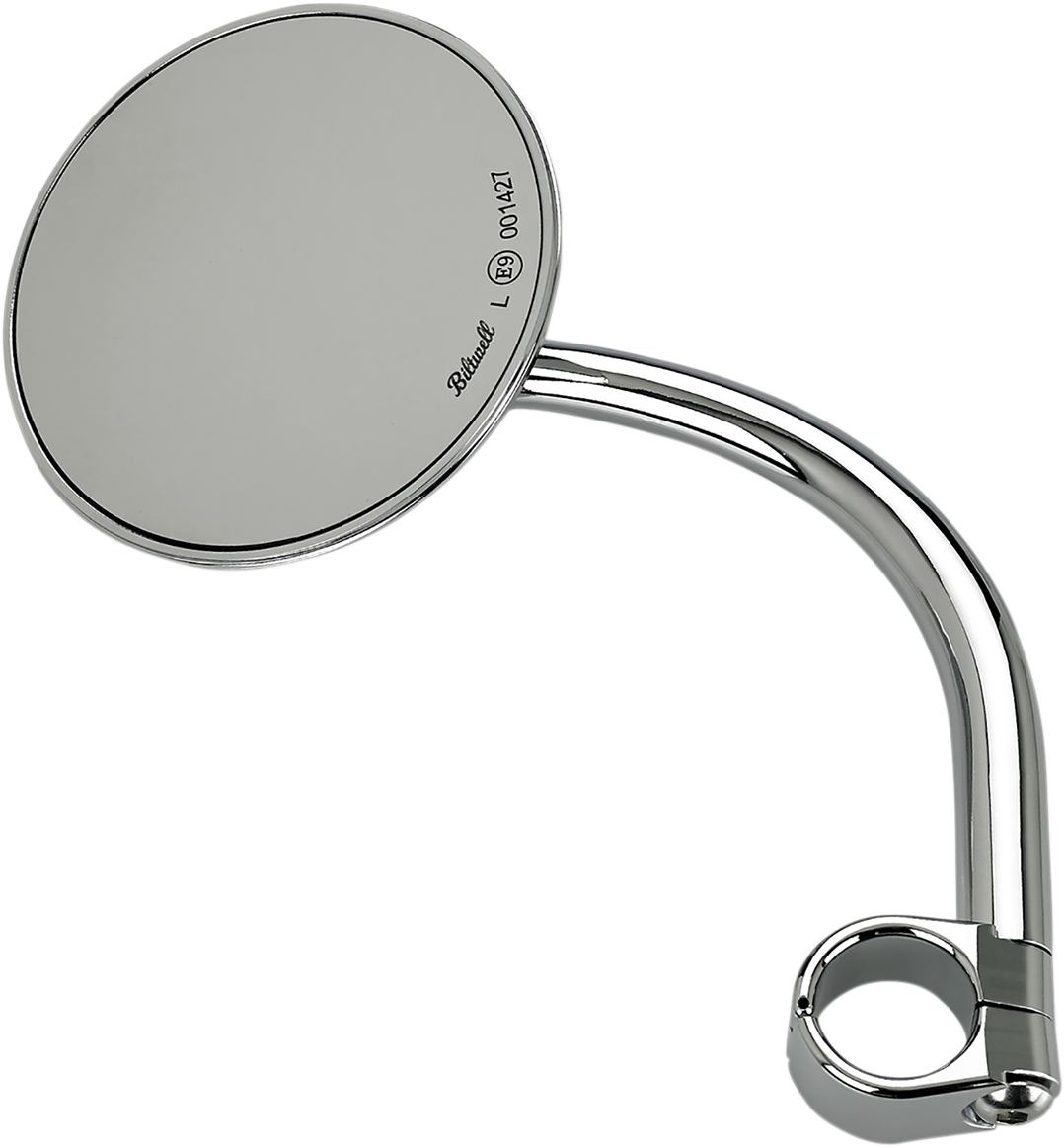 BILTWELL Mirror - Utility - Side View - Round - Clamp-On - Chrome - 1" 6503-501-531