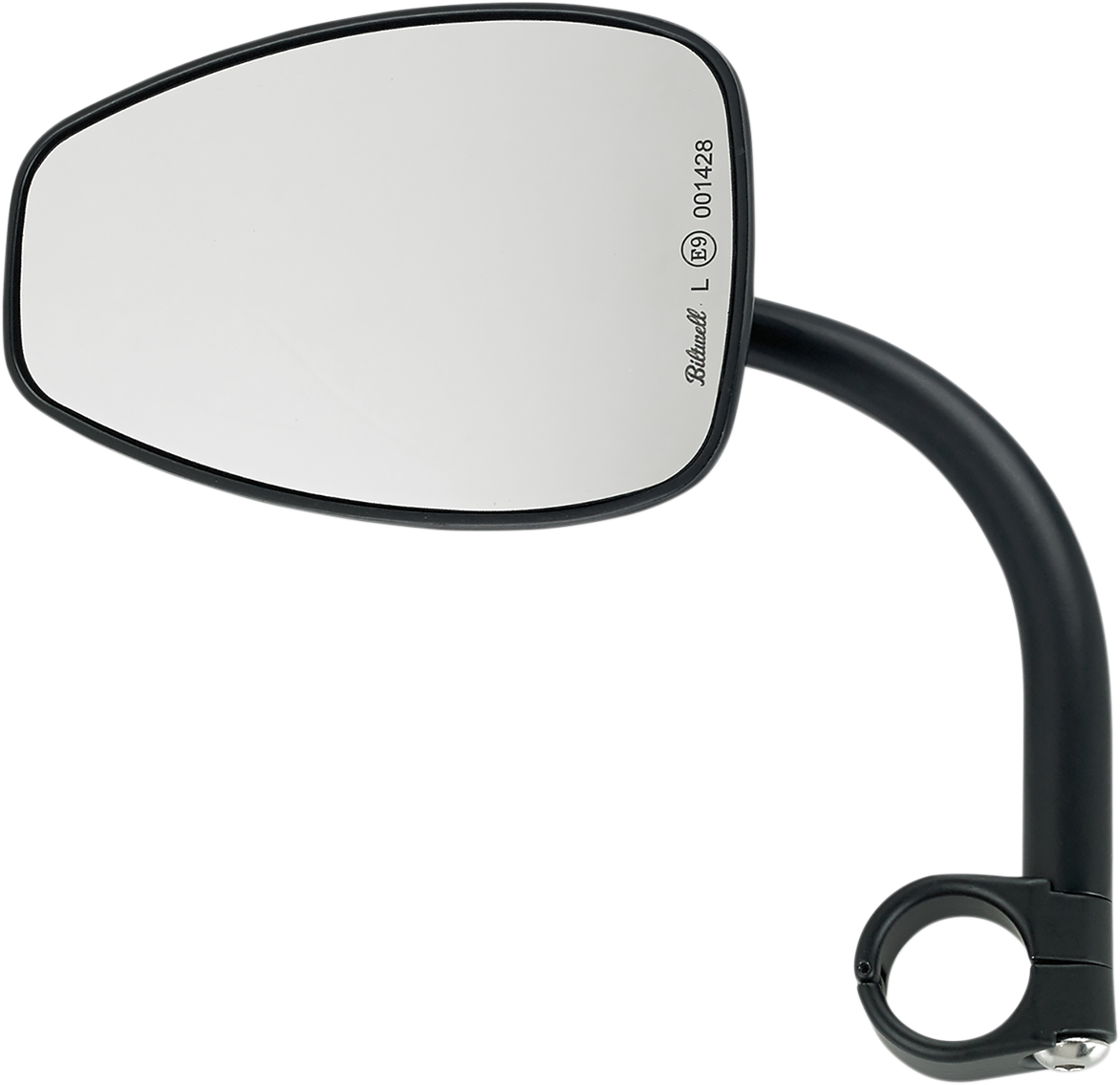 BILTWELL Mirror - Utility - Side View - Teardrop - Clamp-On - Black - 1" 6504-501-131