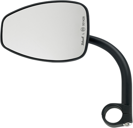 BILTWELL Mirror - Utility - Side View - Teardrop - Clamp-On - Black - 1" 6504-501-131