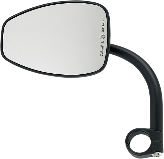 BILTWELL Mirror - Utility - Side View - Teardrop - Clamp-On - Black - 1" 6504-501-131