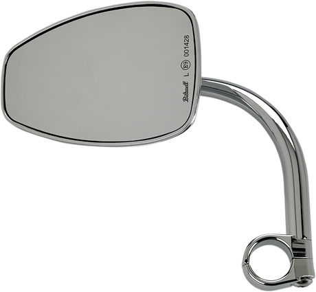 BILTWELL Mirror - Utility - Side View - Teardrop - Clamp-On - Chrome - 1" 6504-501-531