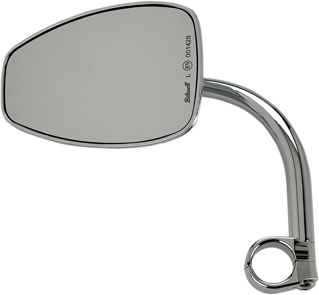 BILTWELL Mirror - Utility - Side View - Teardrop - Clamp-On - Chrome - 1" 6504-501-531