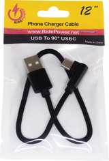 RIDEPOWER 90? USB to 90? Lightning Cable - Charger - Single-End - 18" RP90DEGUSBLHT18