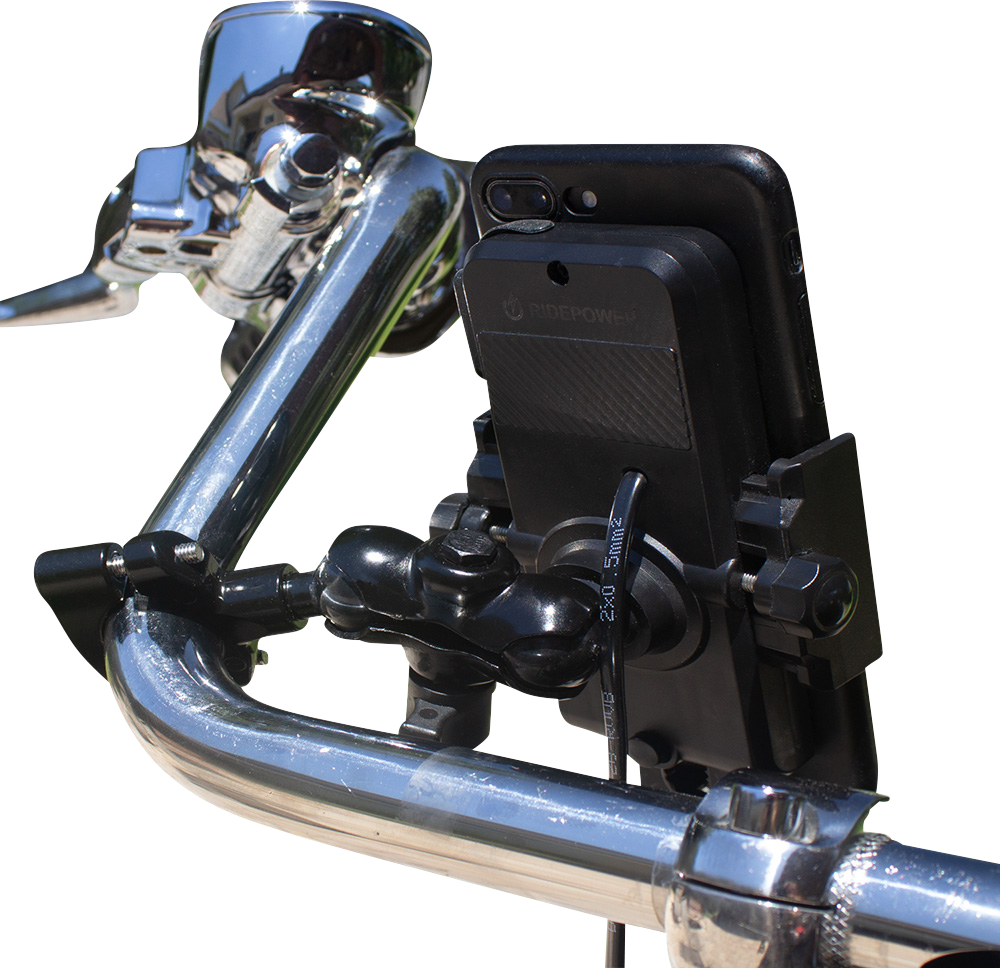 RIDEPOWER Ball Mount - Phone Holder - Wireless Charging RPPMMTLBKBW12