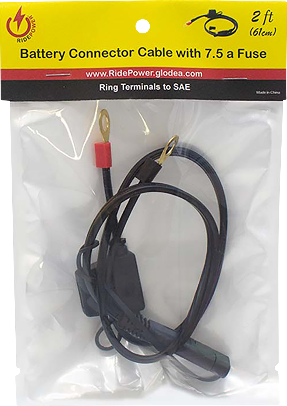 RIDEPOWER SAE to Ring Terminal Cable - Charger - 2' RPBT2FT