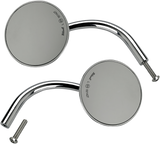 BILTWELL Mirrors - Utility - Side View - Round - Perch - Chrome - Pair 6503-400-532